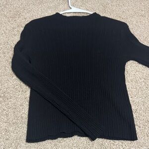 Primark Black Ribbed Knit Top